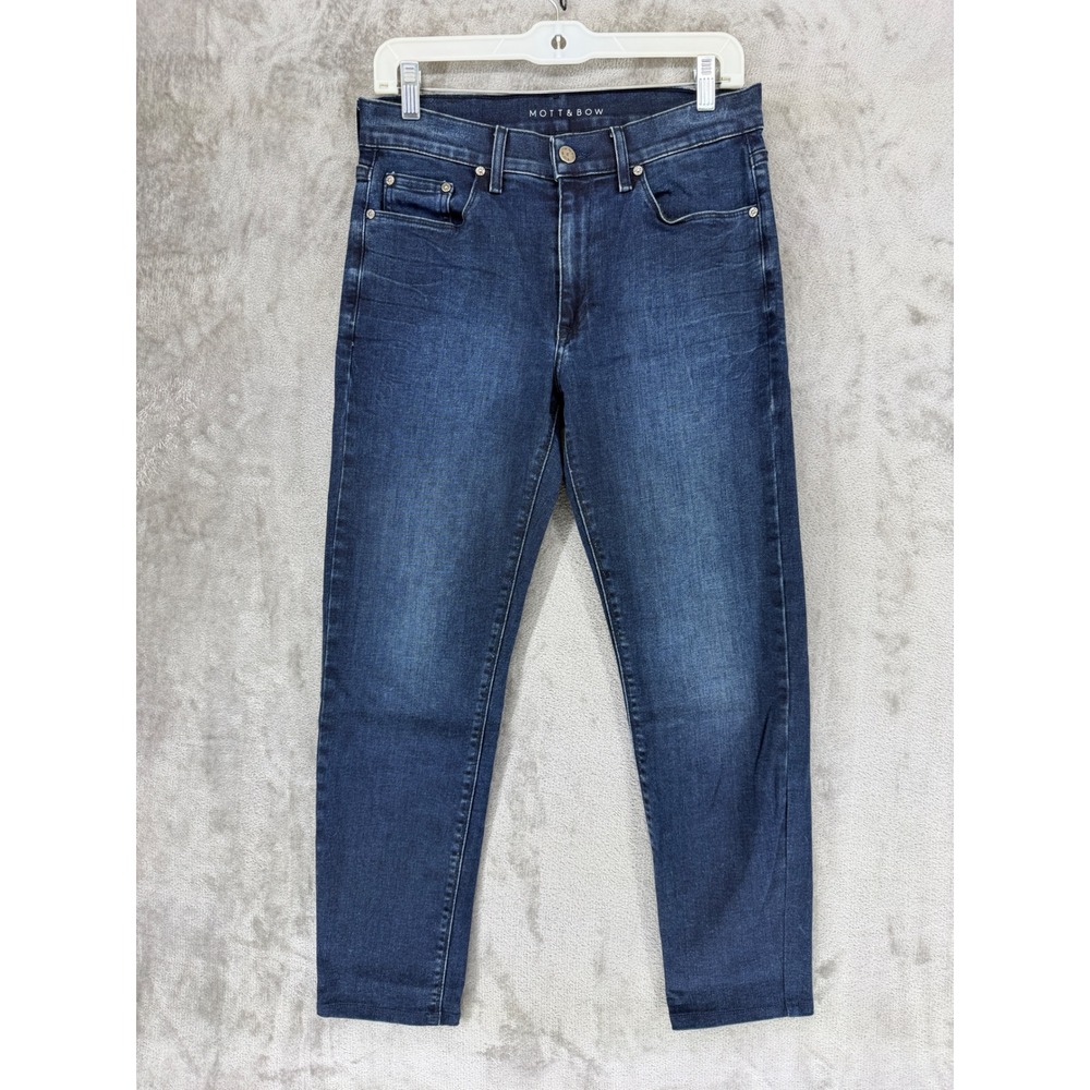 Mott & Bow Staple Slim Fit Jeans Mens 30x30 Dark Indigo Blue Stretch Denim Pants